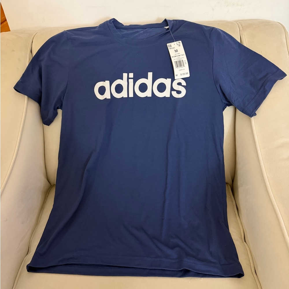 NWT Adidas Men's Blue T-Shirt
